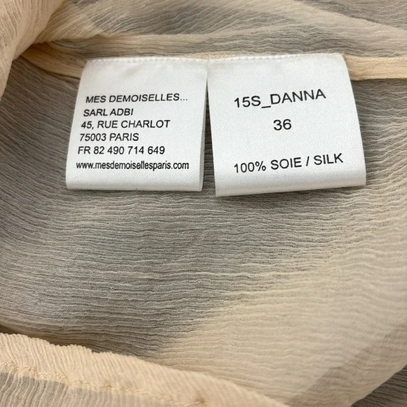 Mes Demoiselles Cream Tie Front Camisole - Picture 5 of 5